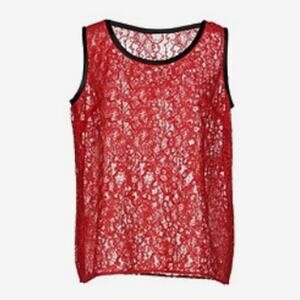 Dolce & Gabbana Sleeveless lace top red size 8